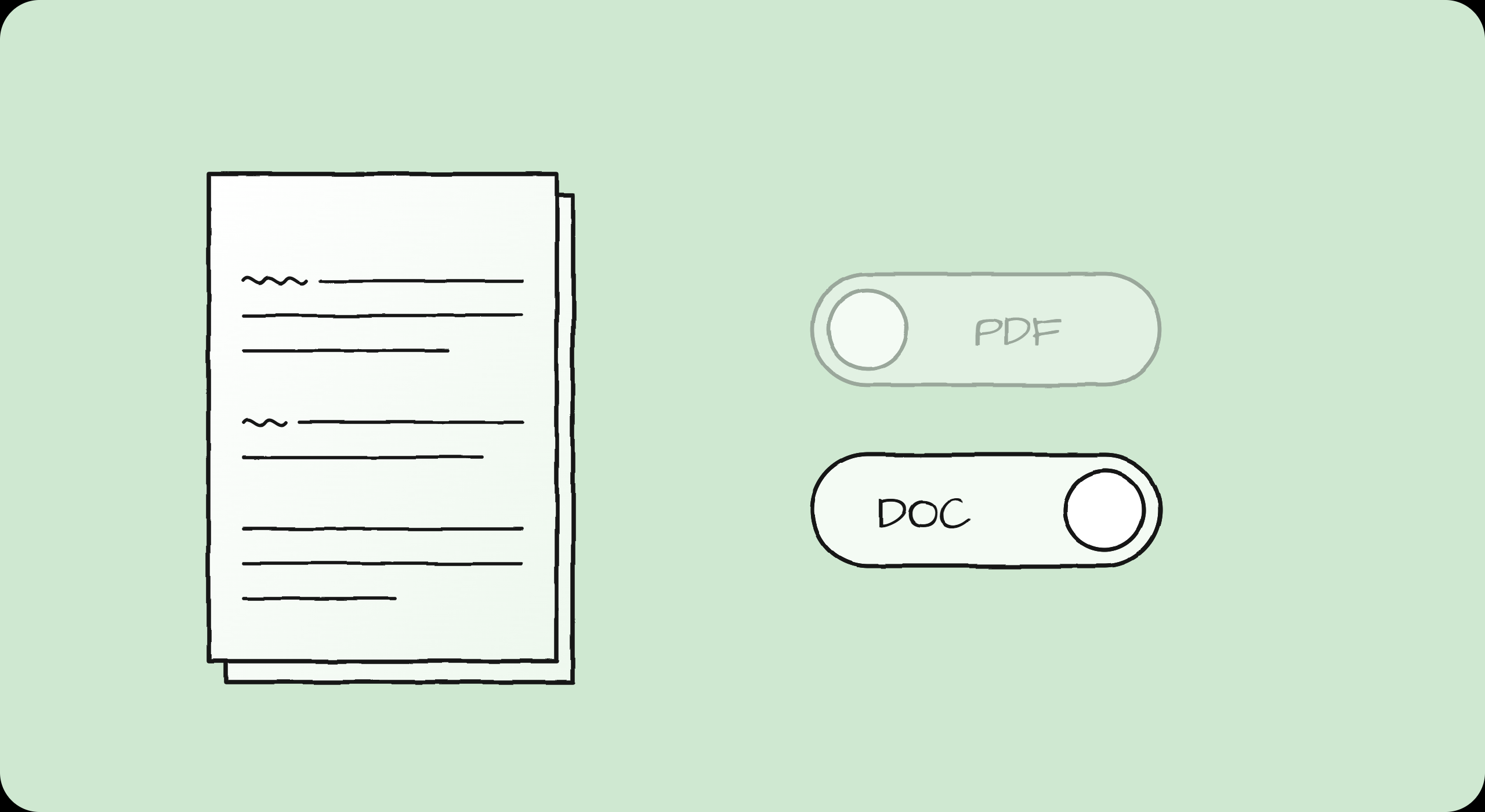 A Word document being generated automatically from a text prompt