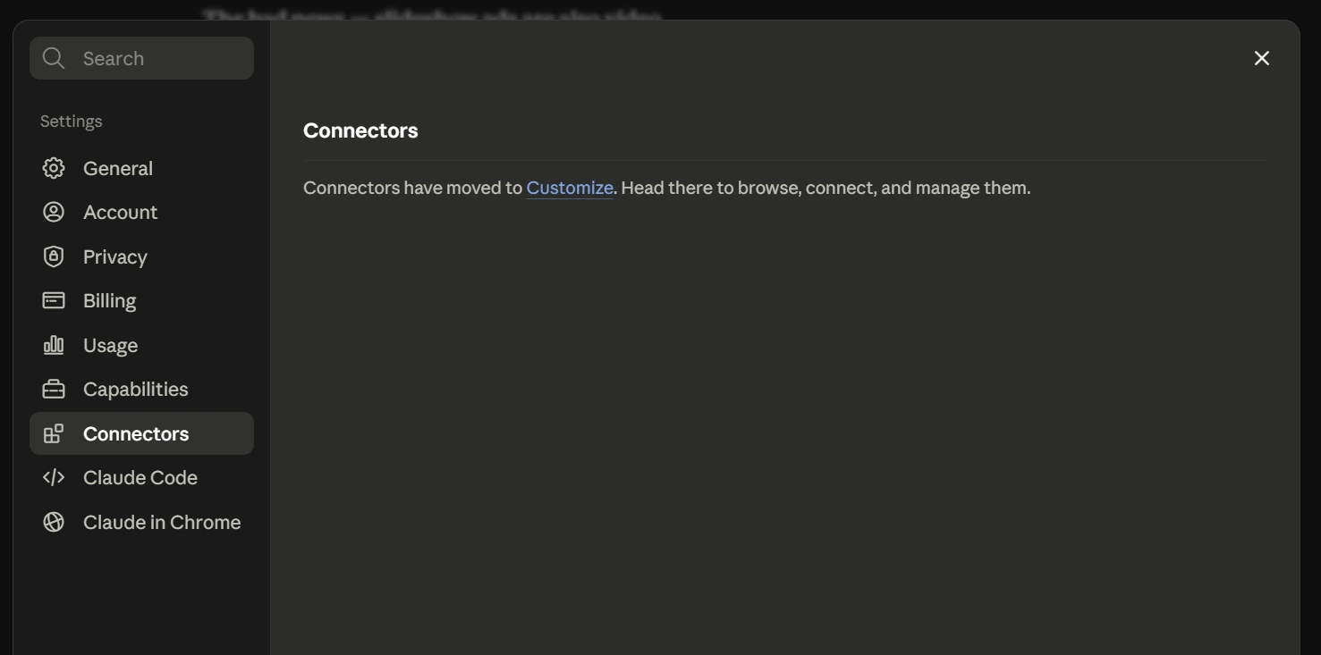 The Add custom connector dialog in Claude, with Format Magic and its connector URL filled in