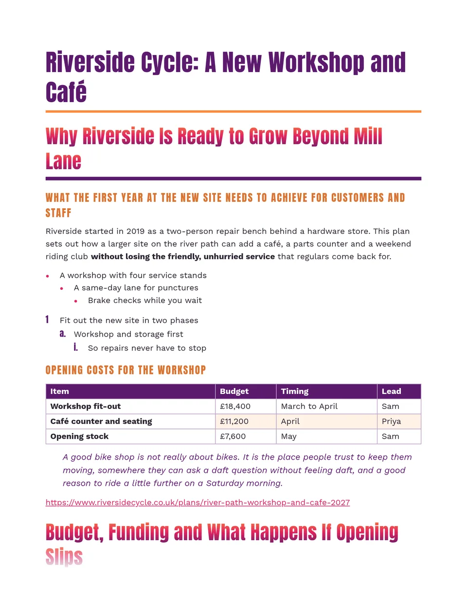 Tall poster headings filled with a tangerine-to-plum sunset stand on a bold plum bar, with a clean, neutral sans for easy reading. A good fit for event programmes, marketing plans, creative proposals, newsletters and campaign reports.